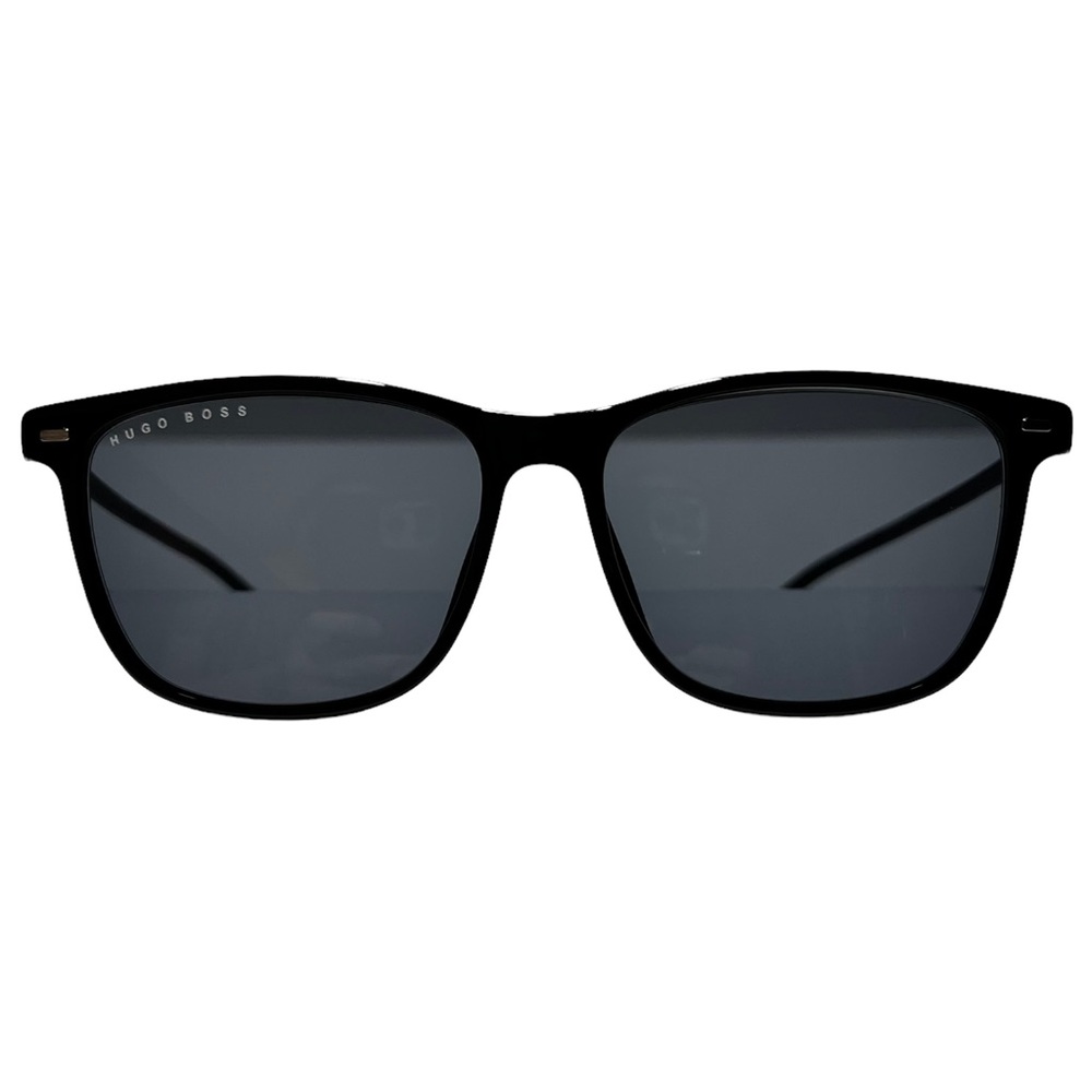 BOSS Hugo Boss Black/Gray Soft Square Polarized Unisex Sunglasses NWT - Picture 13 of 13